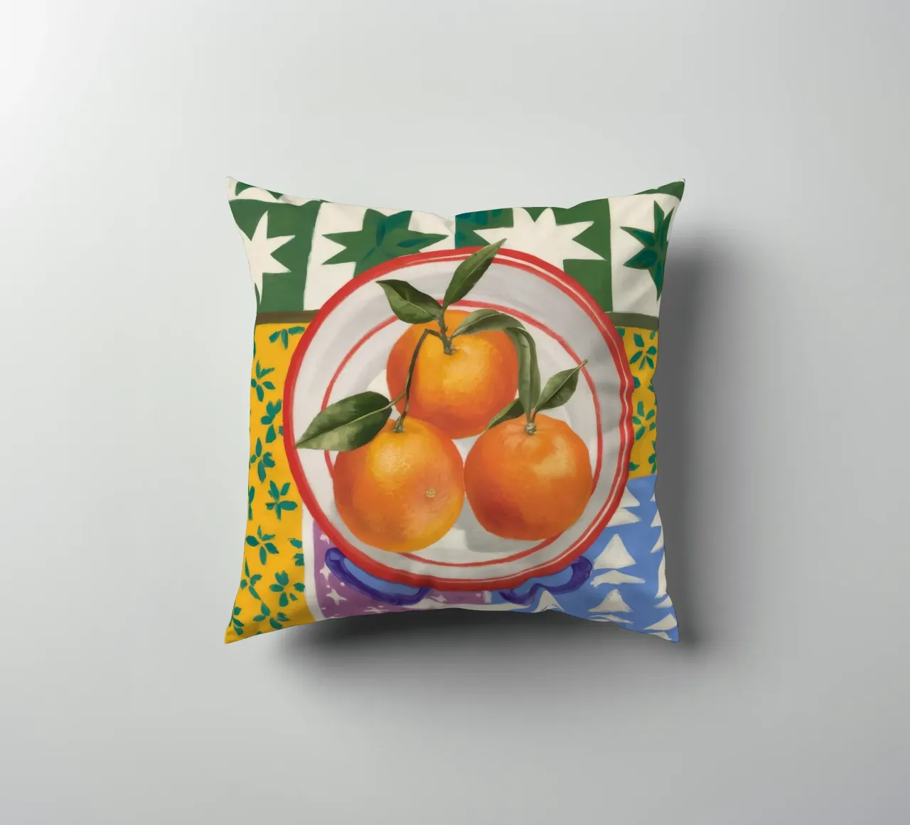 Pattern mandarino Pop cuscino da Aurora Muse