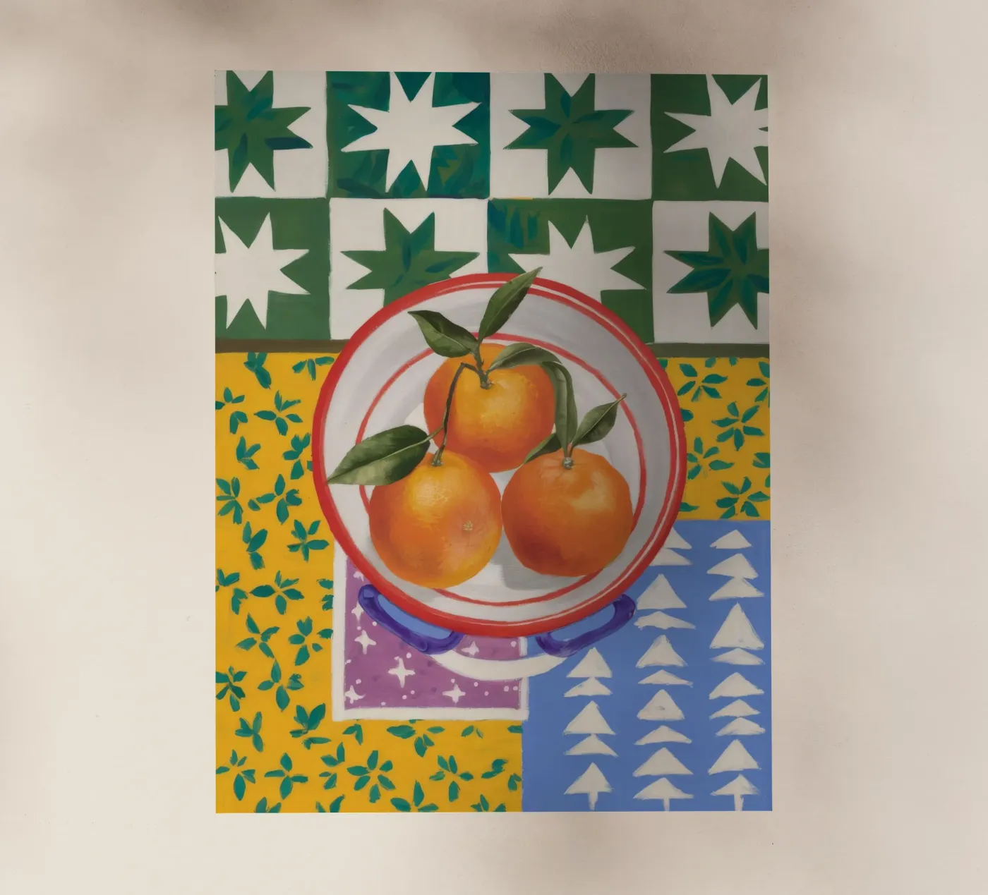 Pattern mandarino Pop pellicola backlit da Aurora Muse