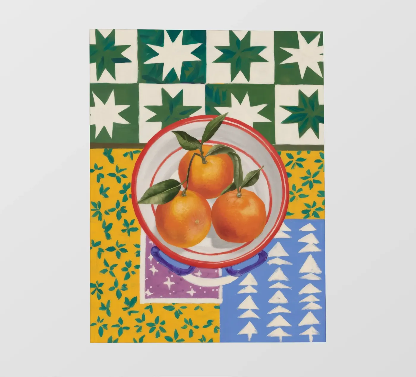 Pattern mandarino Pop pellicola backlit da Aurora Muse