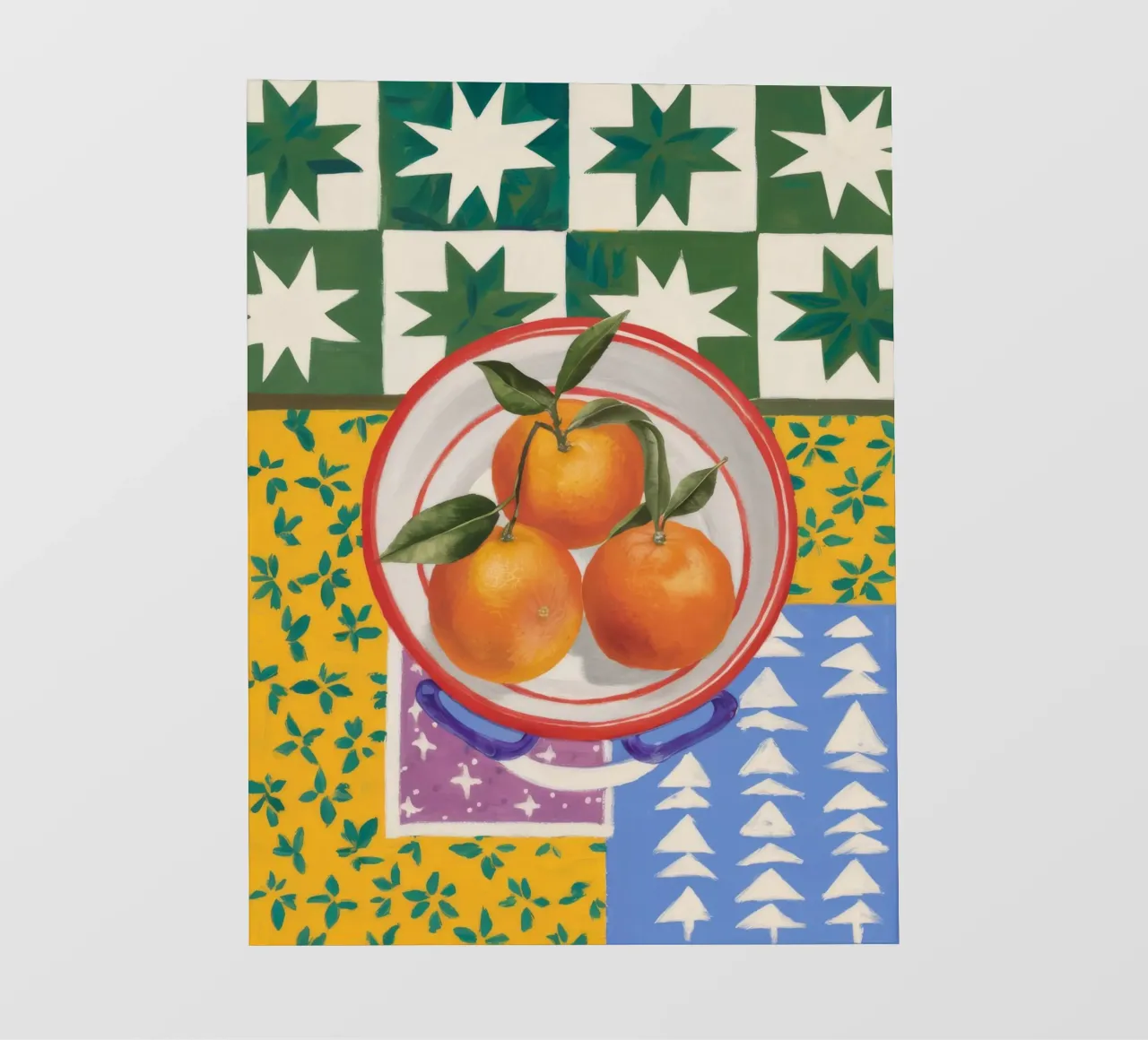 Mandarin Pattern Pop fotobehang van Aurora Muse