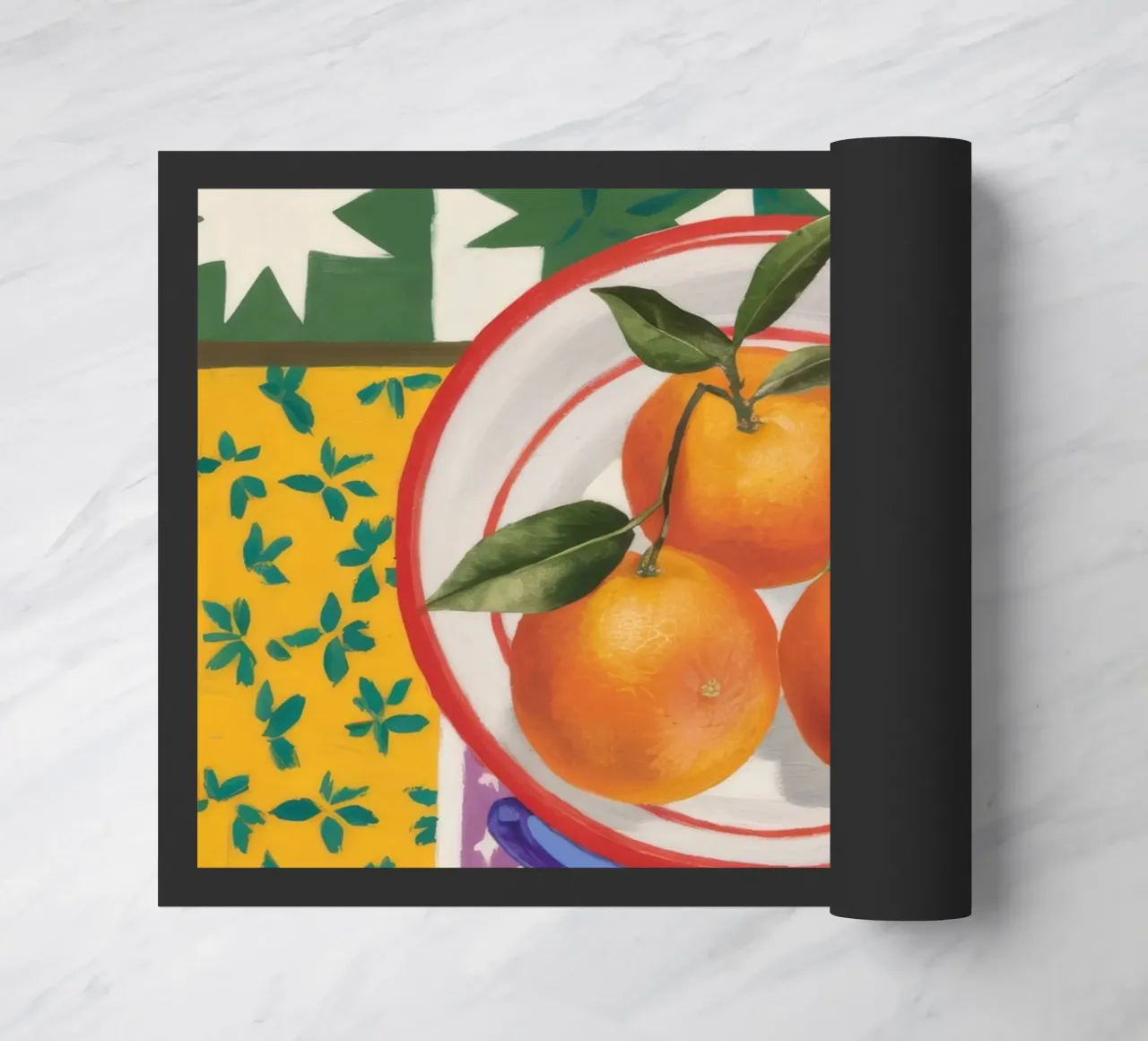 Mandarijn Patroon Pop deurmat van Aurora Muse