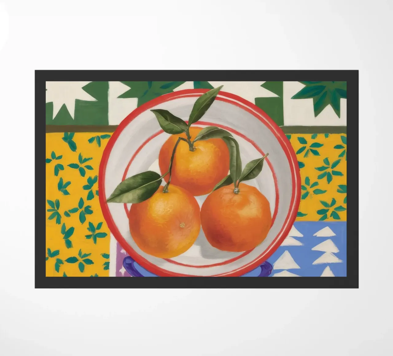 Mandarijn Patroon Pop deurmat van Aurora Muse