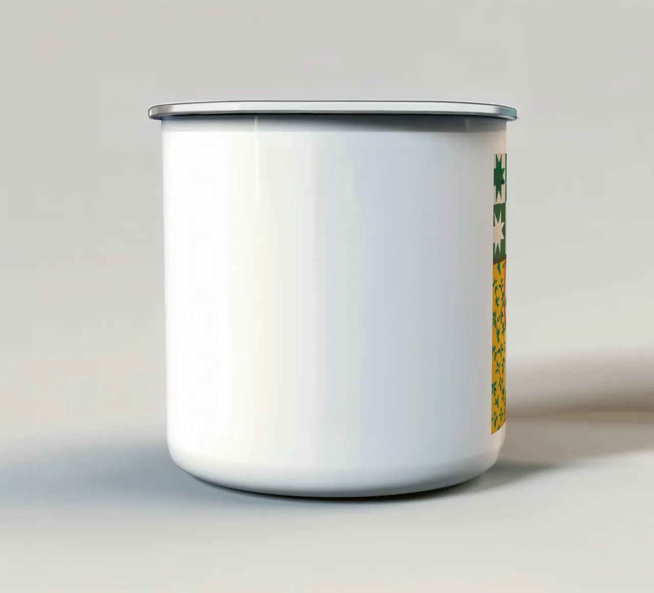 Pattern mandarino Pop tazza in smalto da Aurora Muse