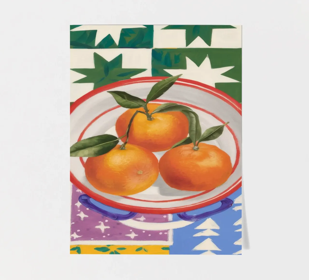 Mandarin Pattern Pop sticker sheet by Aurora Muse