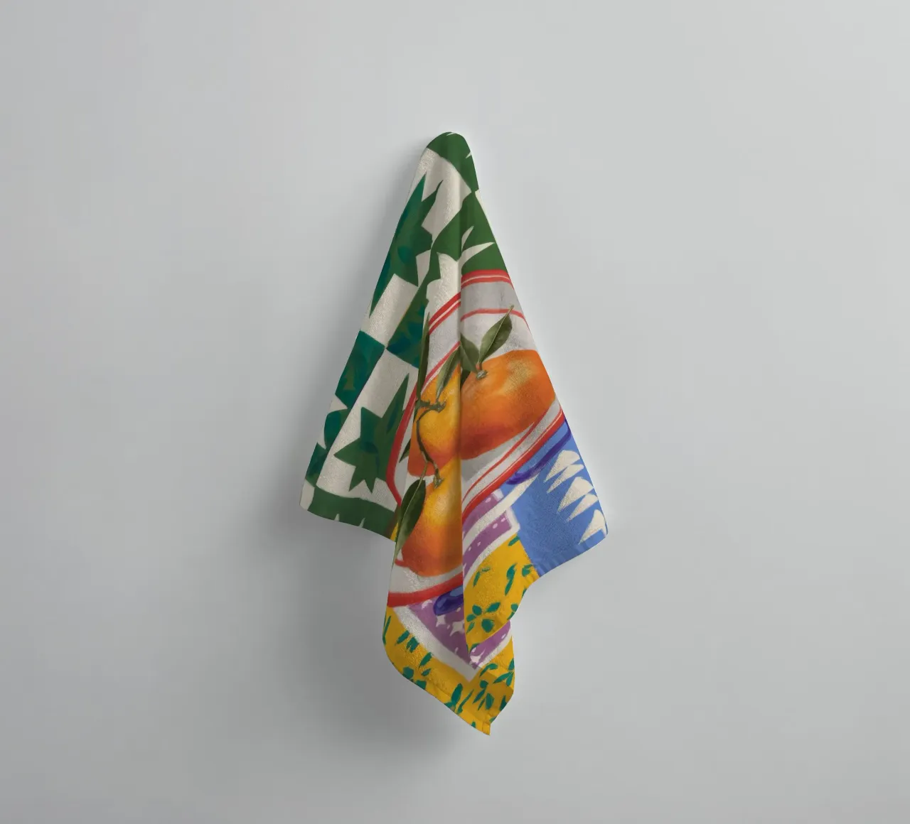 Mandarin Pattern Pop towel by Aurora Muse