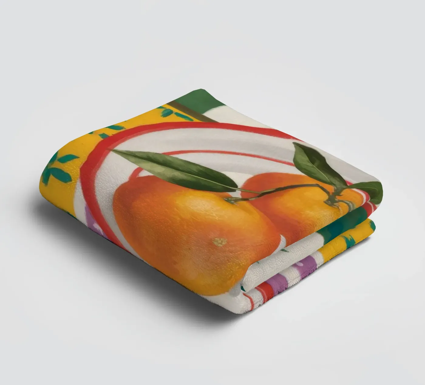 Mandarin Pattern Pop towel by Aurora Muse