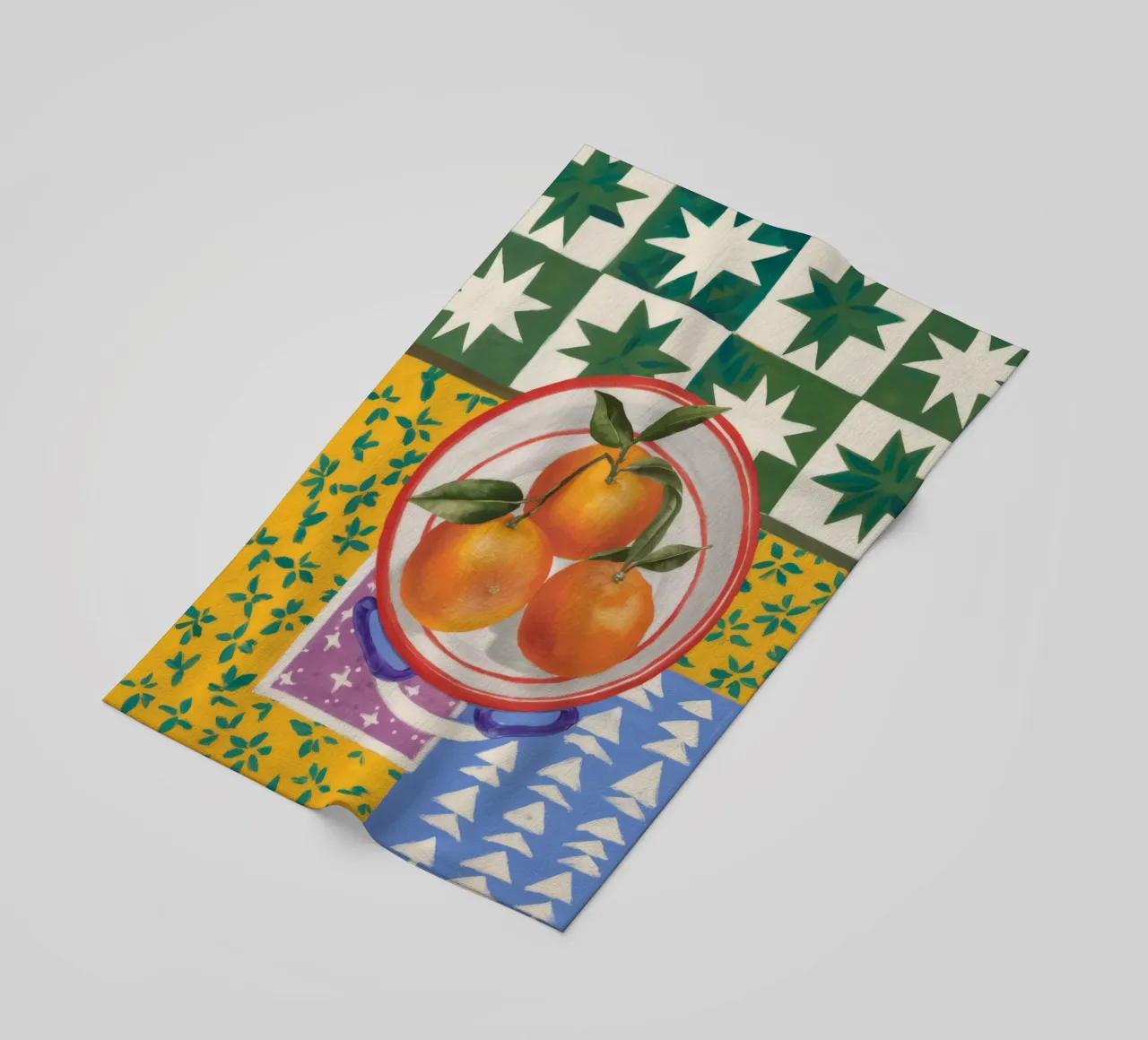 Pattern mandarino Pop telo mare da Aurora Muse