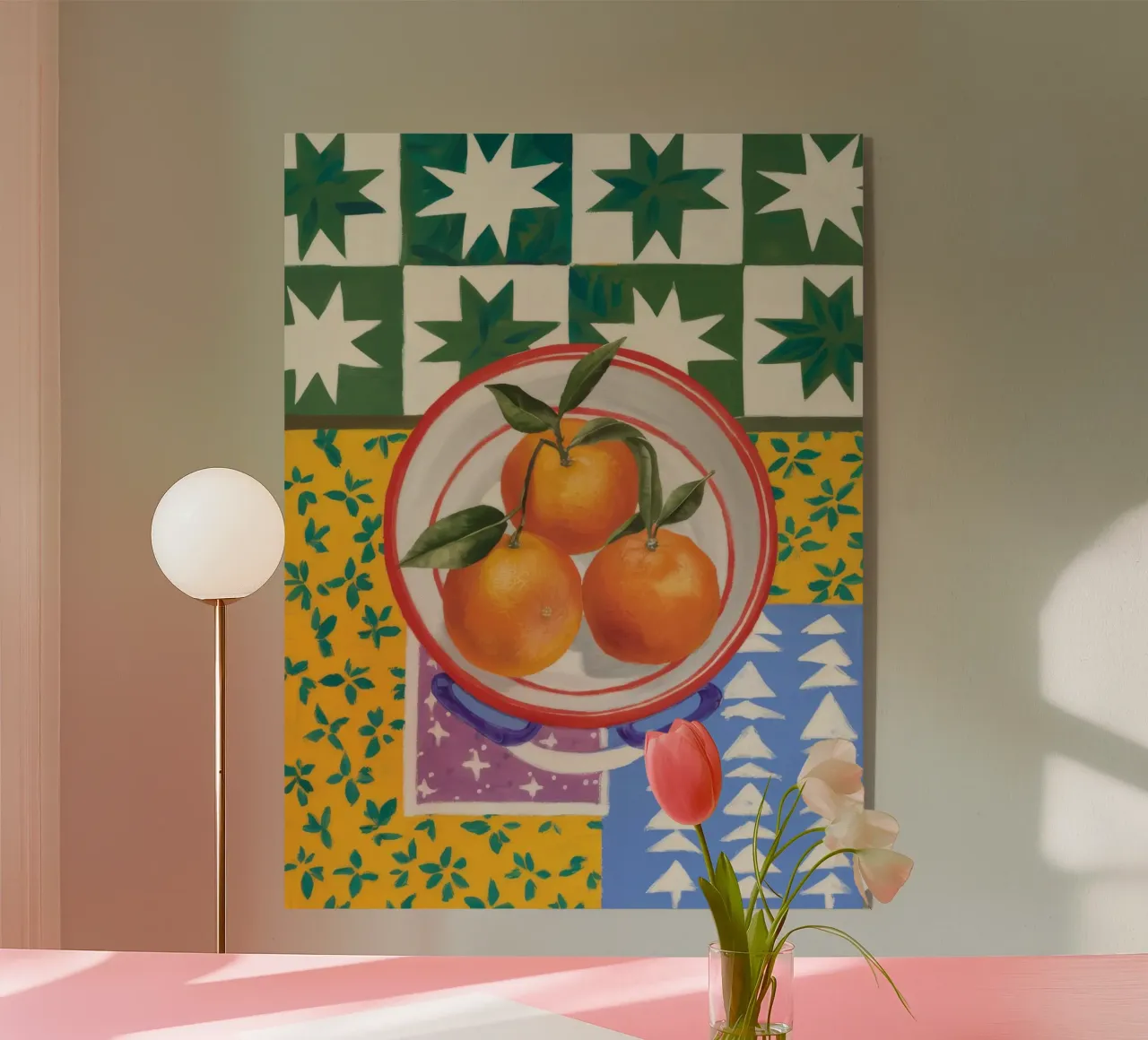 Mandarin Pattern Pop plexiglass da Aurora Muse