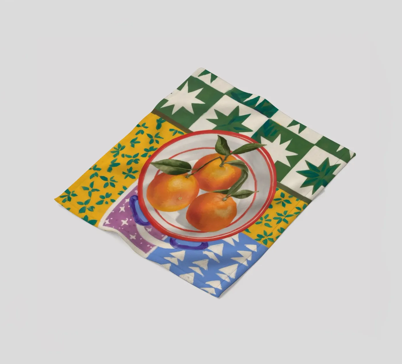 Pattern mandarino Pop coperta in pile da Aurora Muse