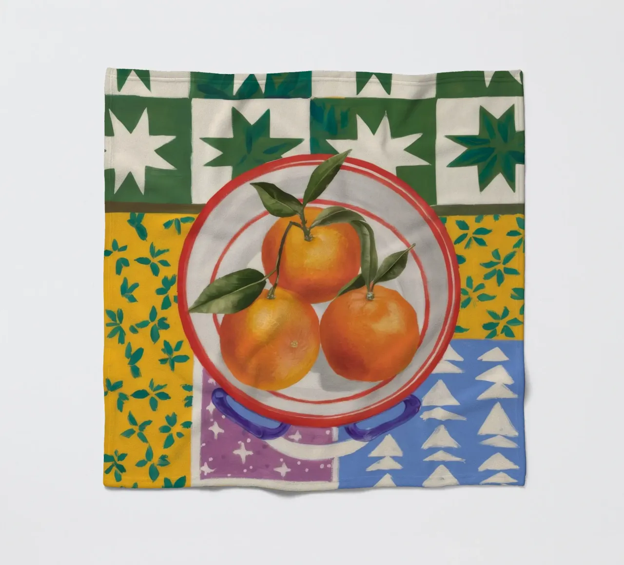 Mandarin Pattern Pop Fleecedecke von Aurora Muse