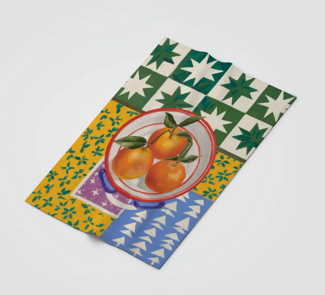 Mandarin Pattern Pop Fleecedecke von Aurora Muse