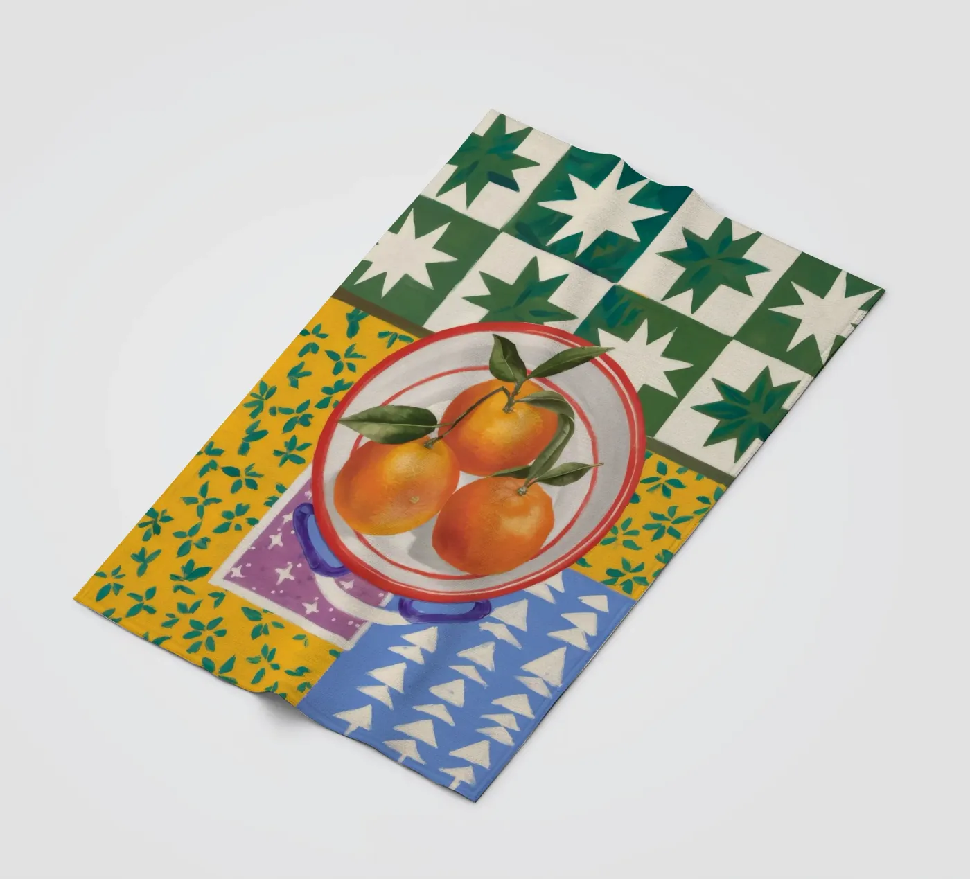 Pattern mandarino Pop coperta in pile da Aurora Muse