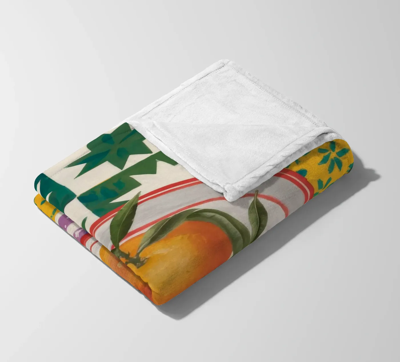 Pattern mandarino Pop coperta in pile da Aurora Muse