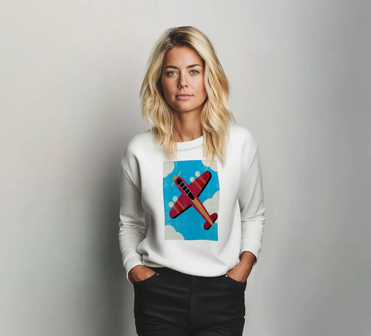 libelle vliegtuig retro sweatshirt van ralliness