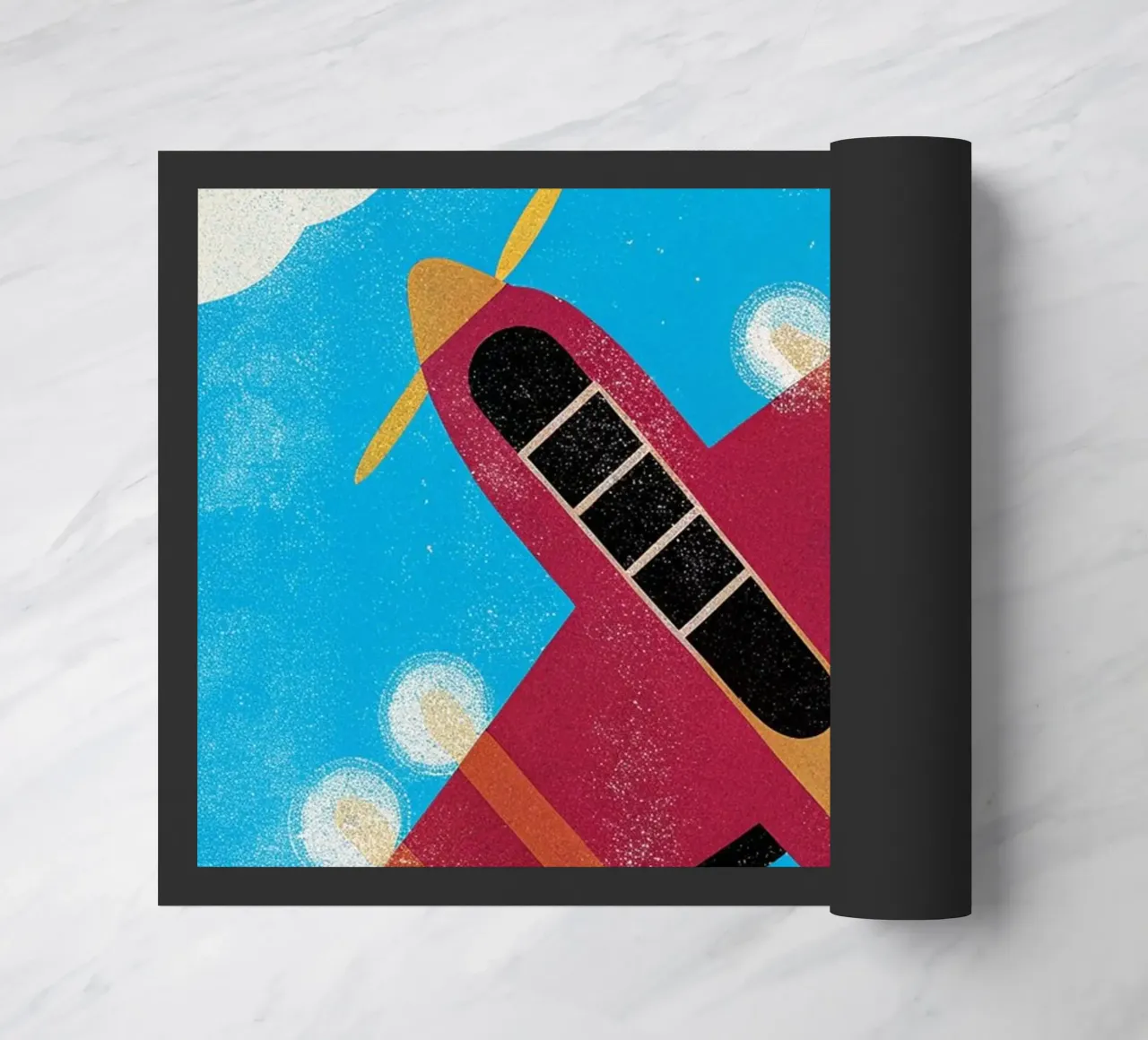 dragonfly airplane retro doormat by ralliness