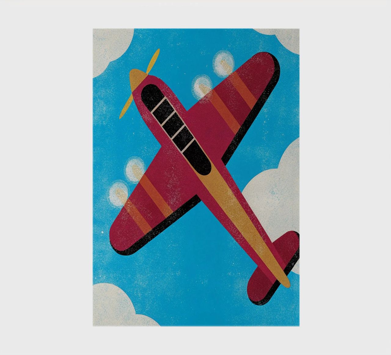 dragonfly airplane retro notebook by ralliness