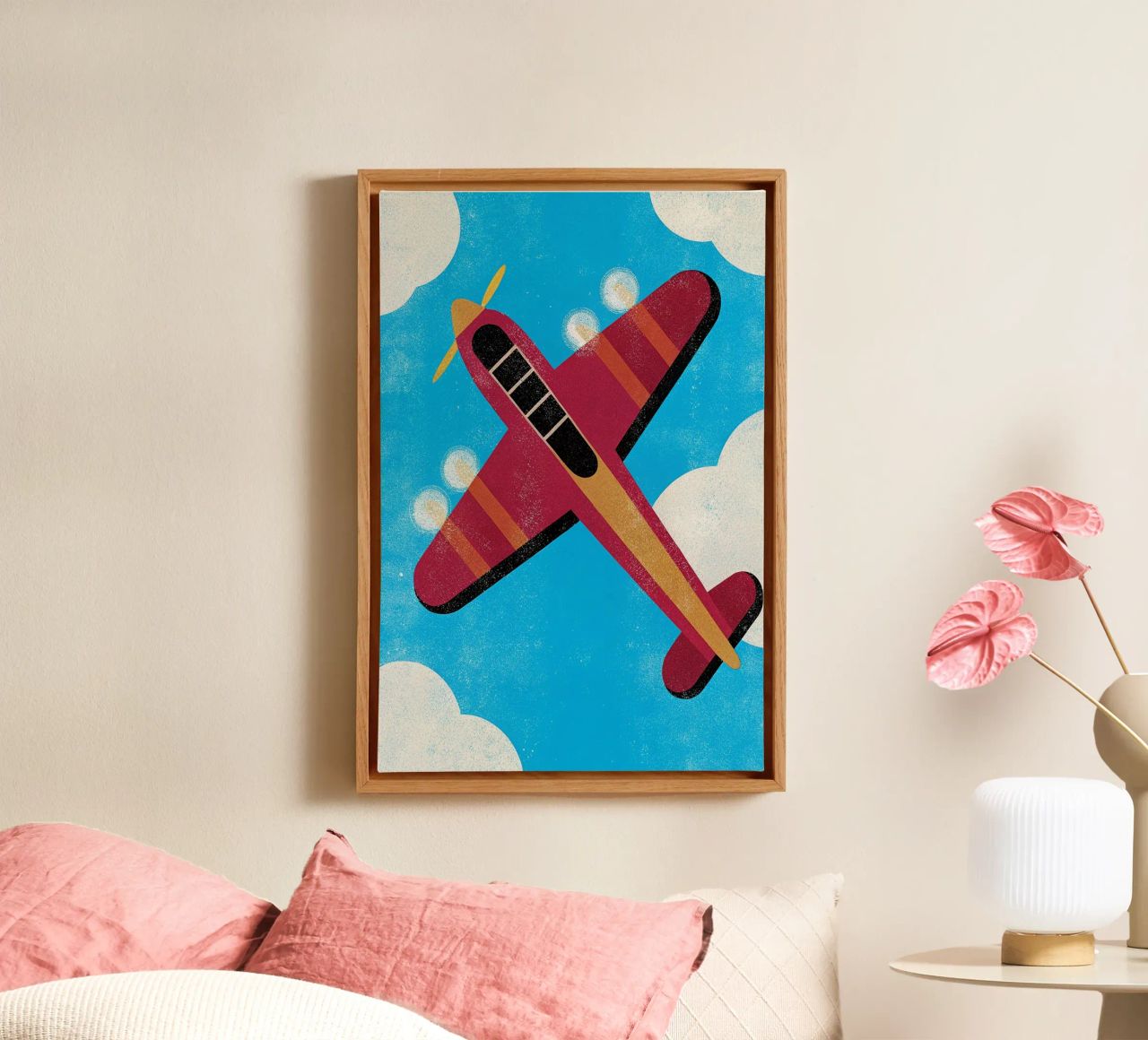 dragonfly airplane retro canvas by ralliness