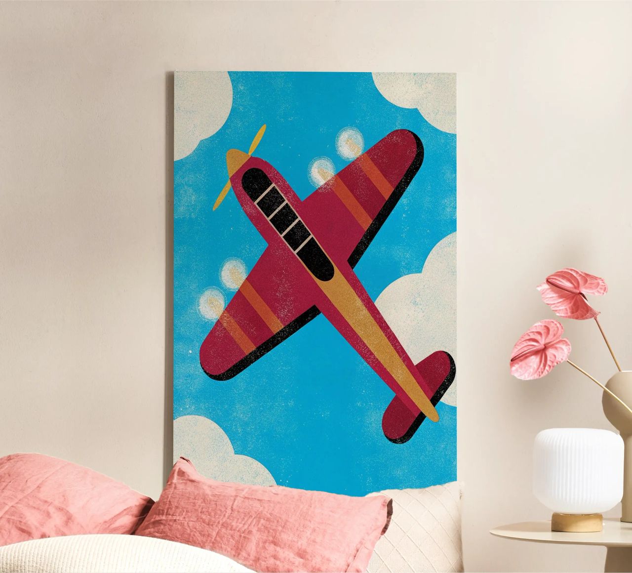 dragonfly airplane retro canvas by ralliness