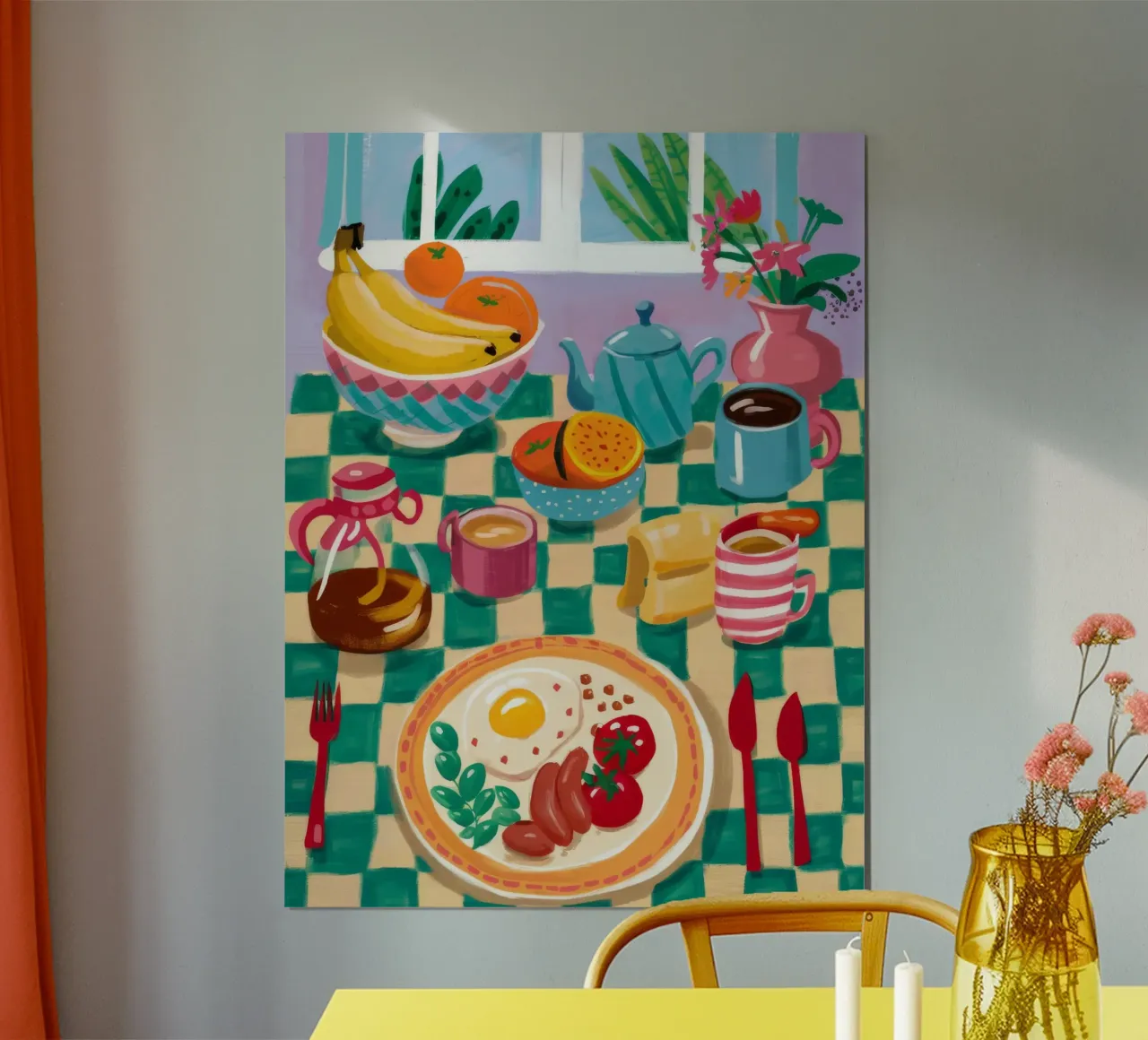 Brunch Colore Armonia poster con telaio in legno da Aurora Muse