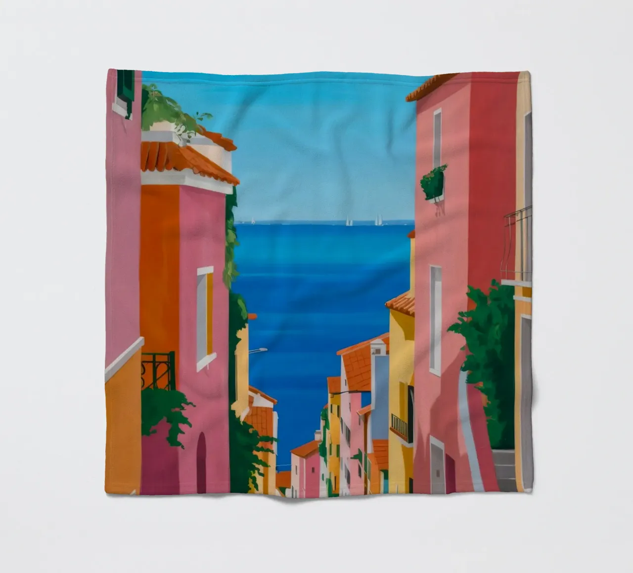 Pathway to Sea fleece blanket by Jasper Rune