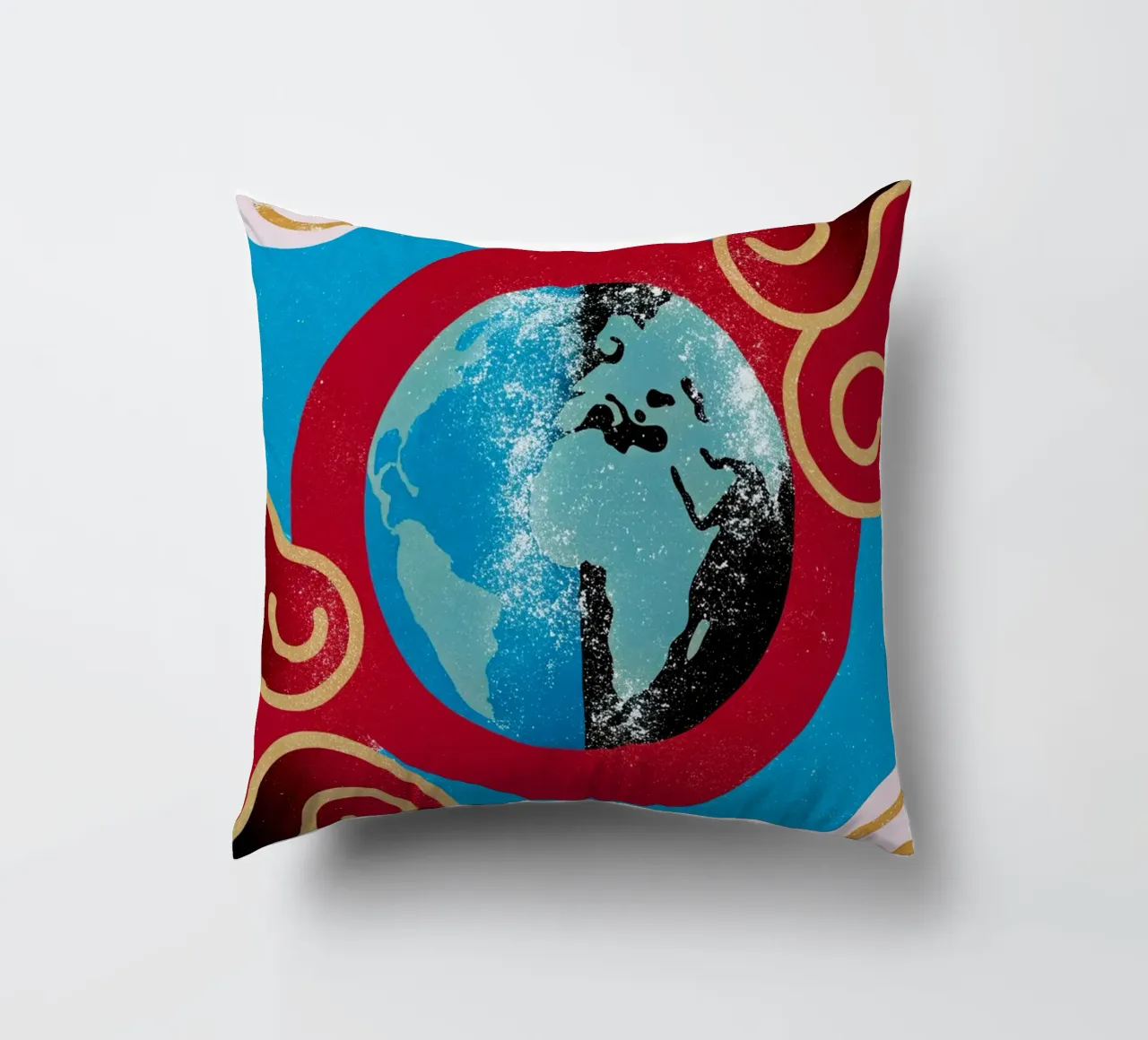 earth planets art decorative cushion by ralliness