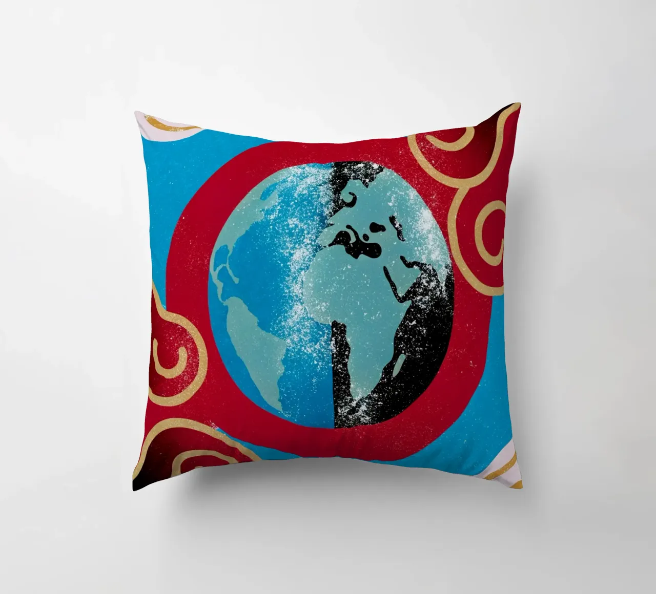 earth planets art decorative cushion by ralliness