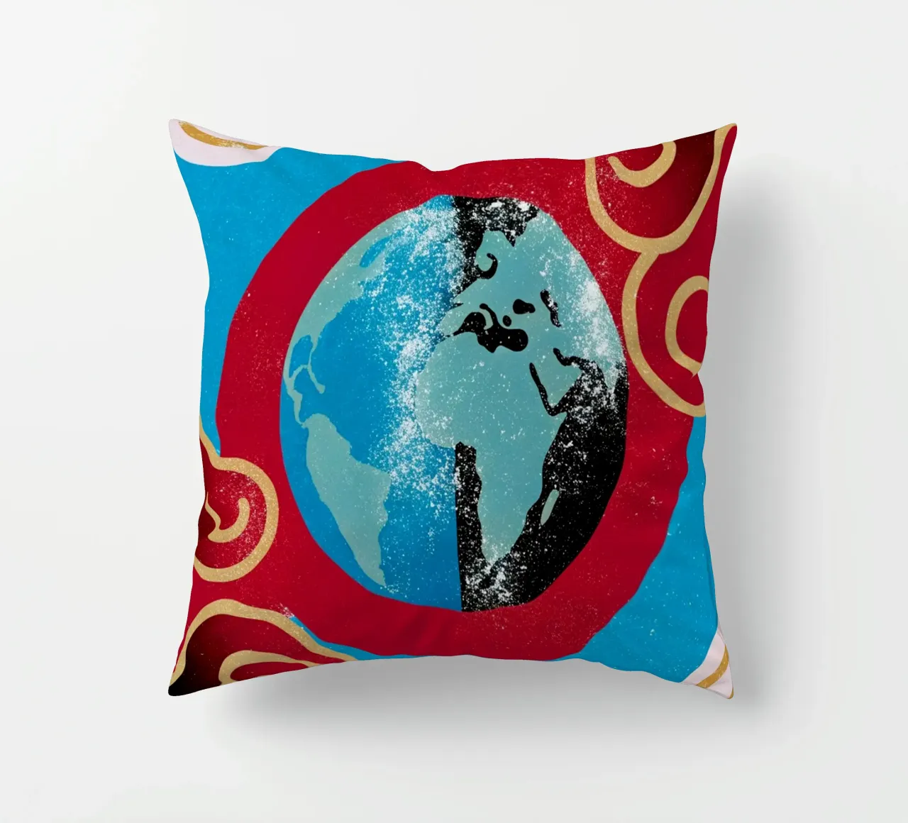 earth planets art decorative cushion by ralliness