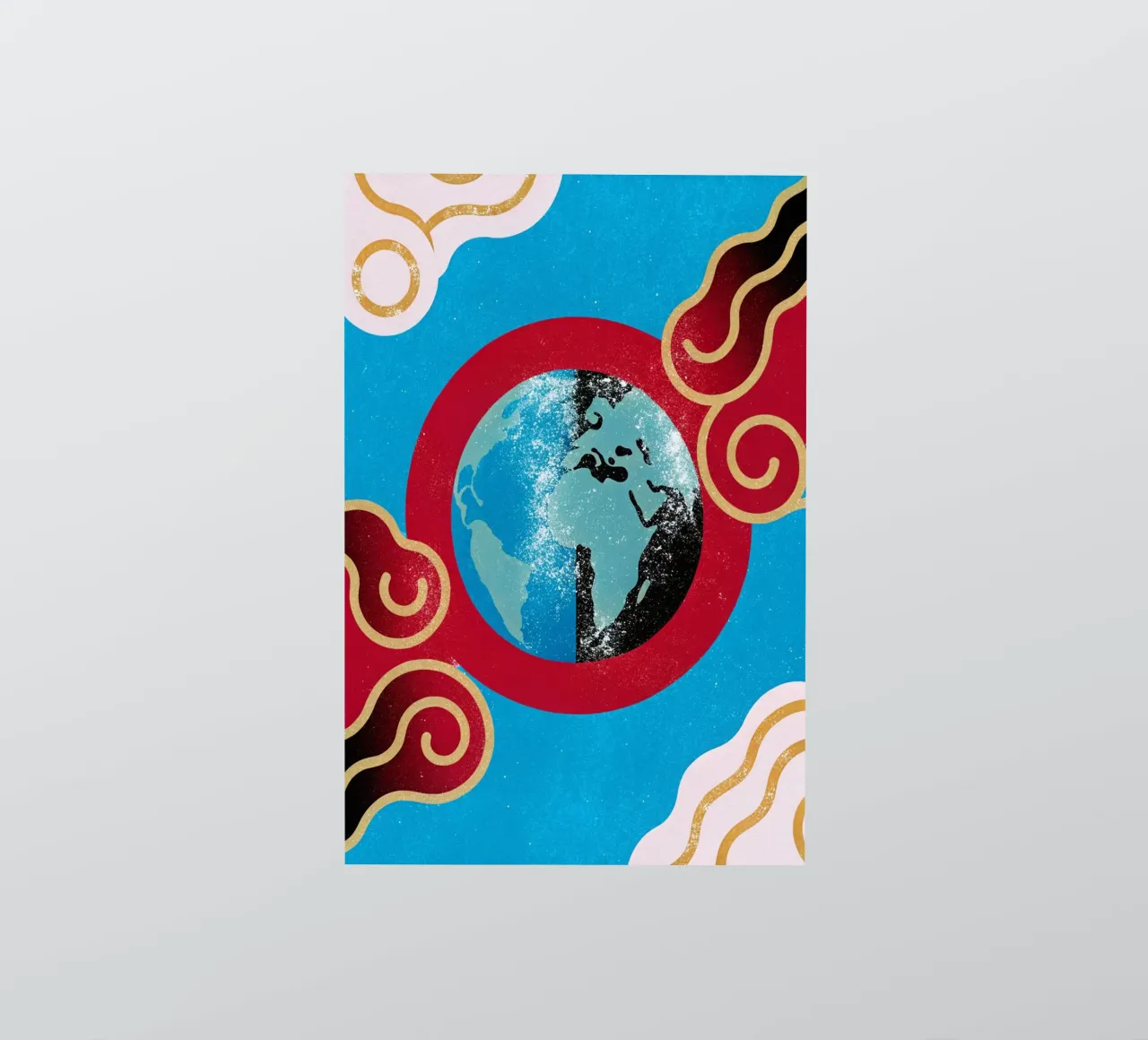 erde planeten kunst Sticker von ralliness