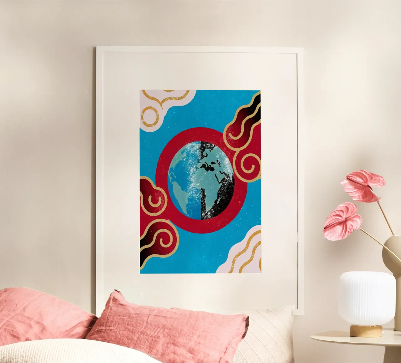 art des planètes de la terre poster de ralliness