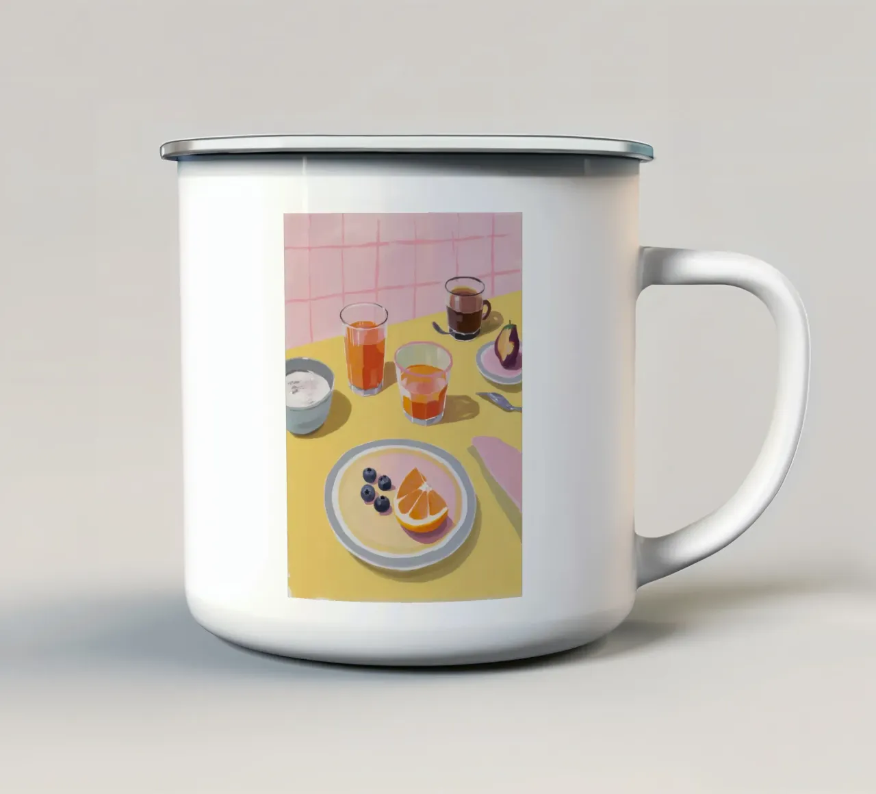 Spread mattutino morbido tazza in smalto da Aurora Muse