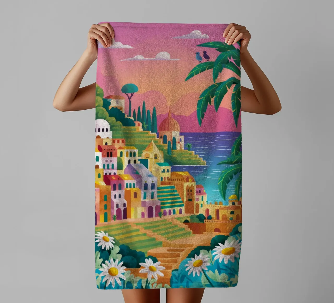 Daisy Dusk Seashore asciugamano da bagno da Jasper Rune