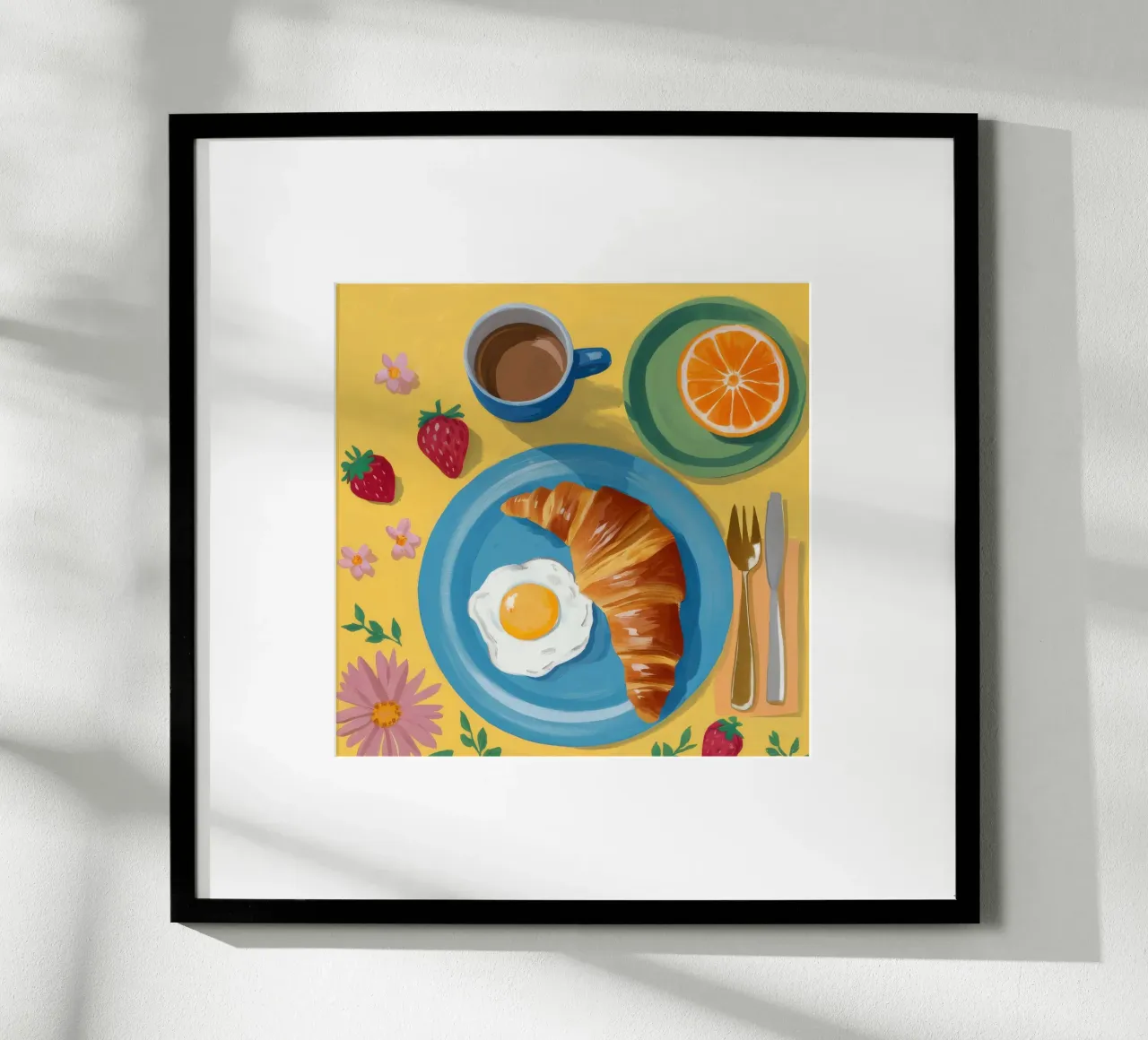Colazione luminosa agli agrumi poster con telaio in alluminio da Aurora Muse