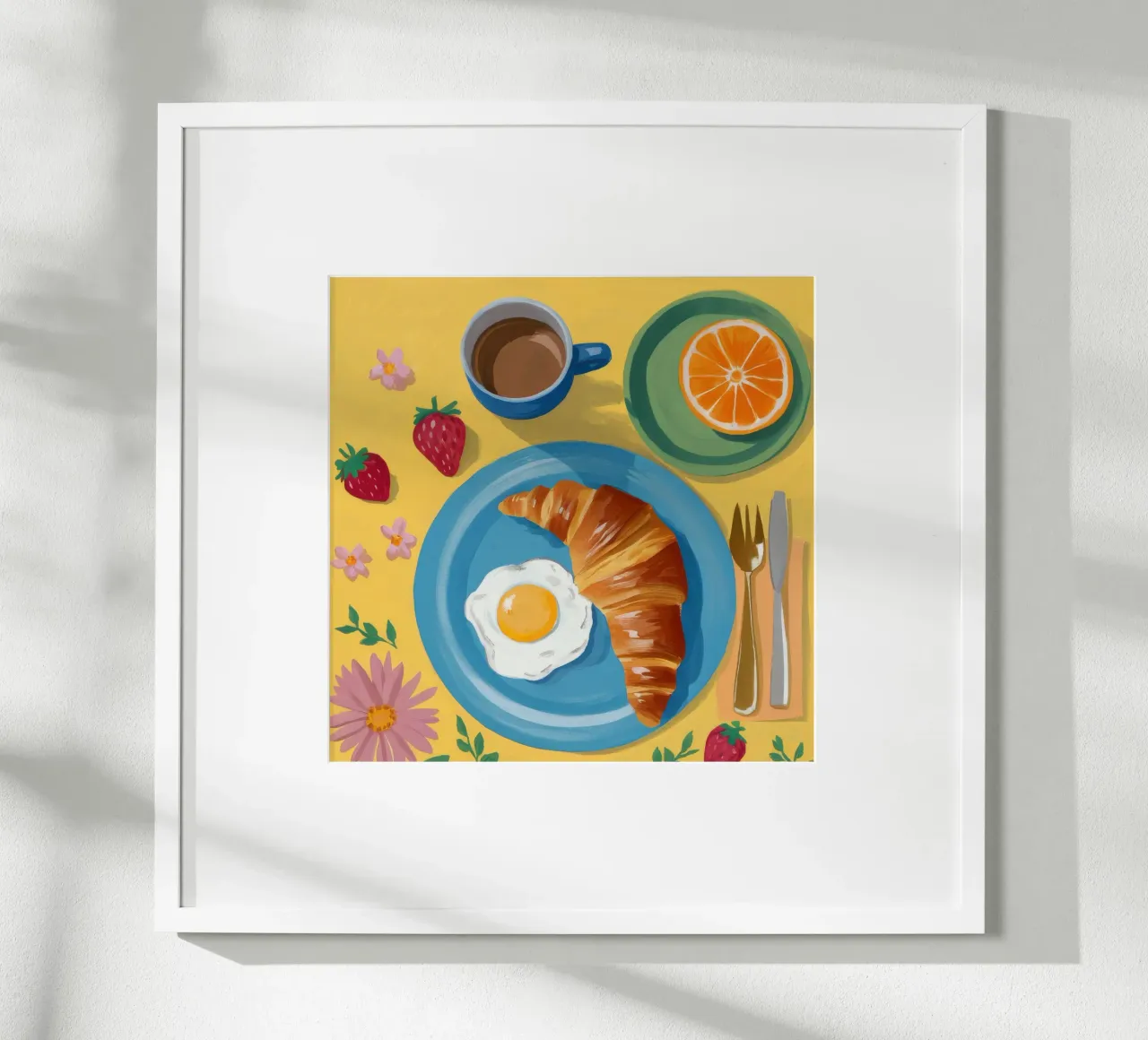 Colazione luminosa agli agrumi poster con telaio in alluminio da Aurora Muse