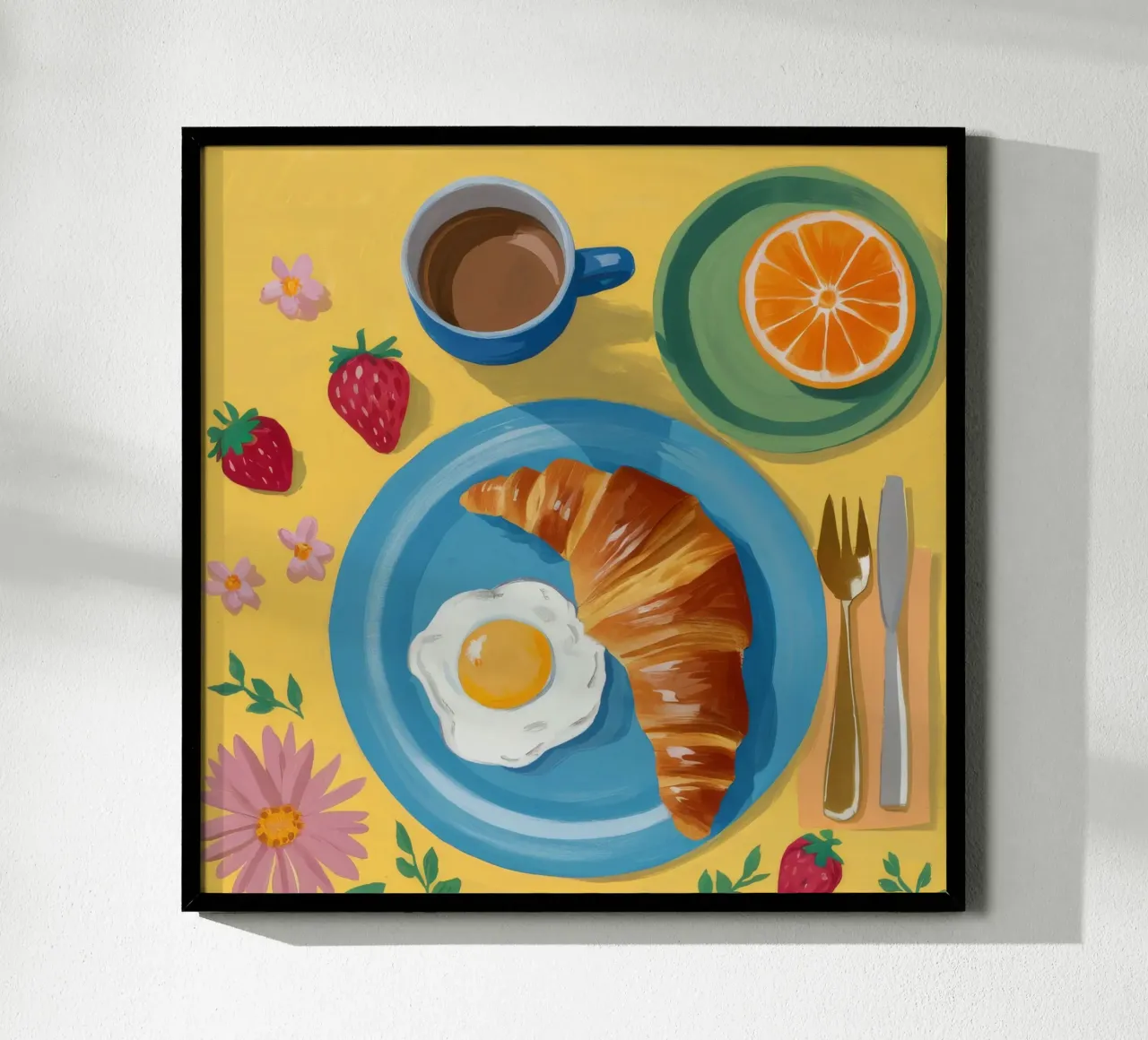 Colazione luminosa agli agrumi poster con telaio in alluminio da Aurora Muse