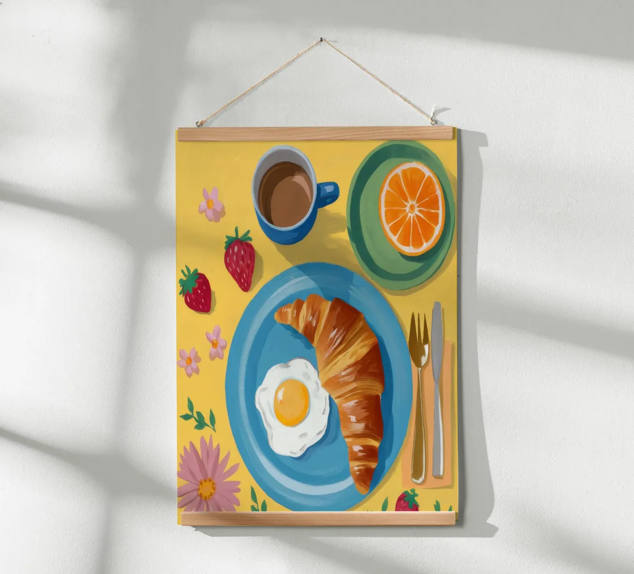 Colazione luminosa agli agrumi poster con telaio in alluminio da Aurora Muse