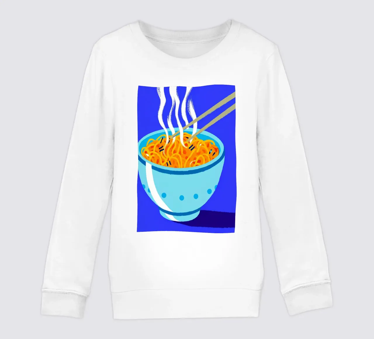eating noodle kids sweatshirt by ralliness