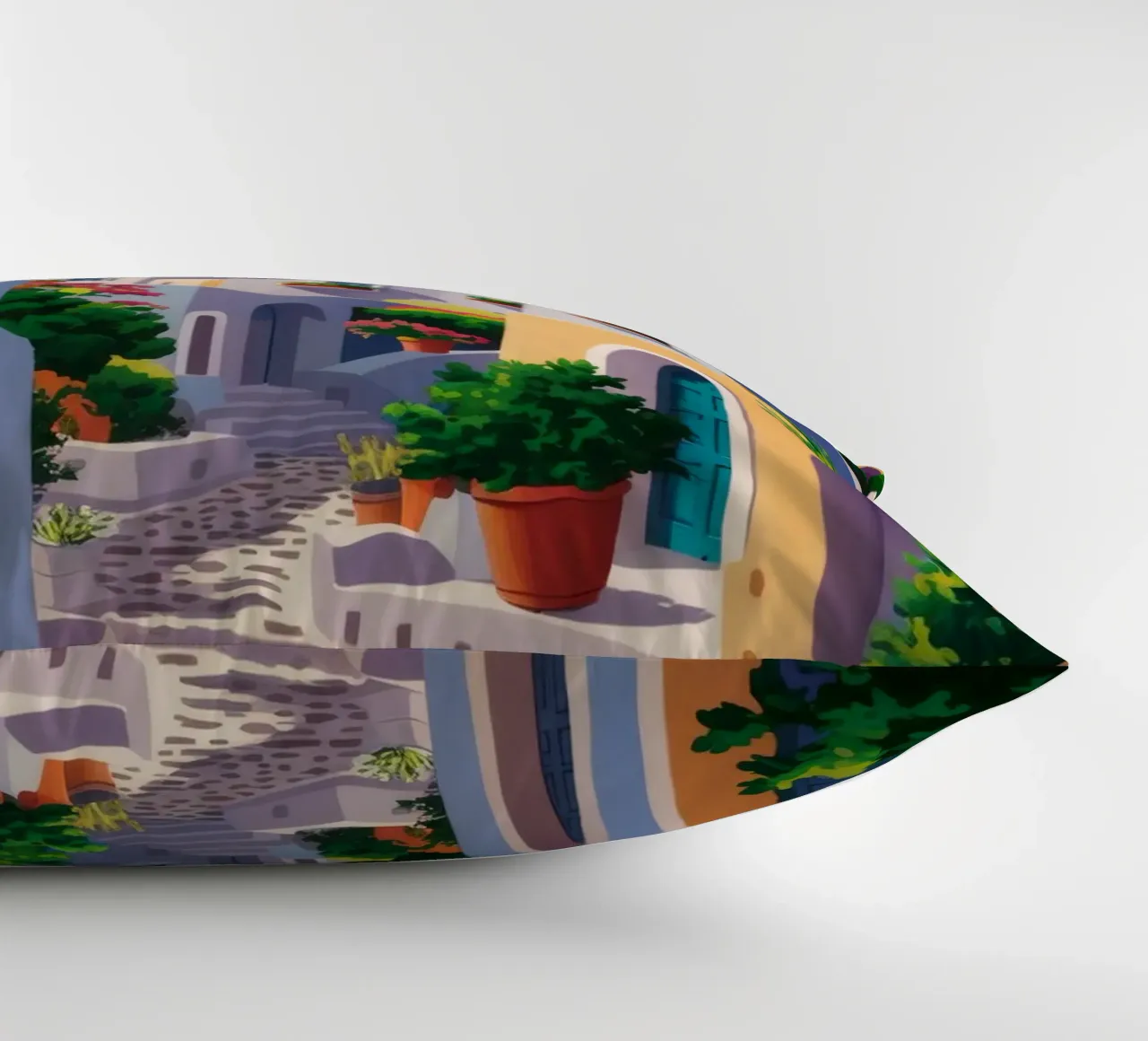Arched Village Entry decorative cushion by Jasper Rune