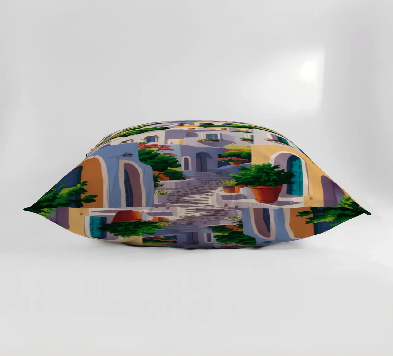 Arched Village Entry decorative cushion by Jasper Rune