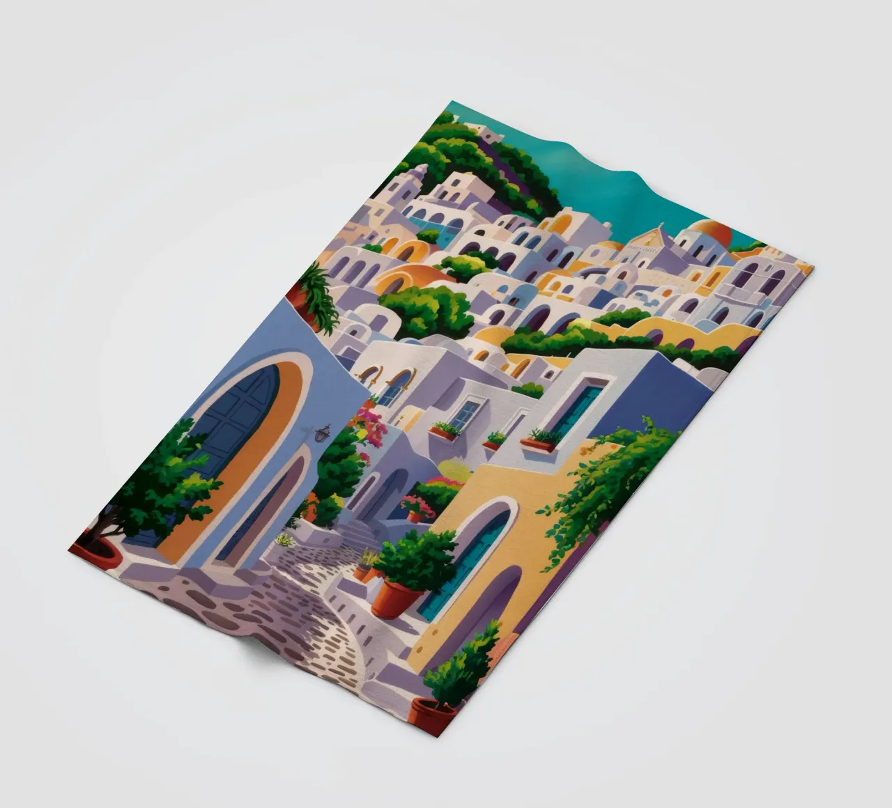 Arched Village Entry fleece blanket by Jasper Rune