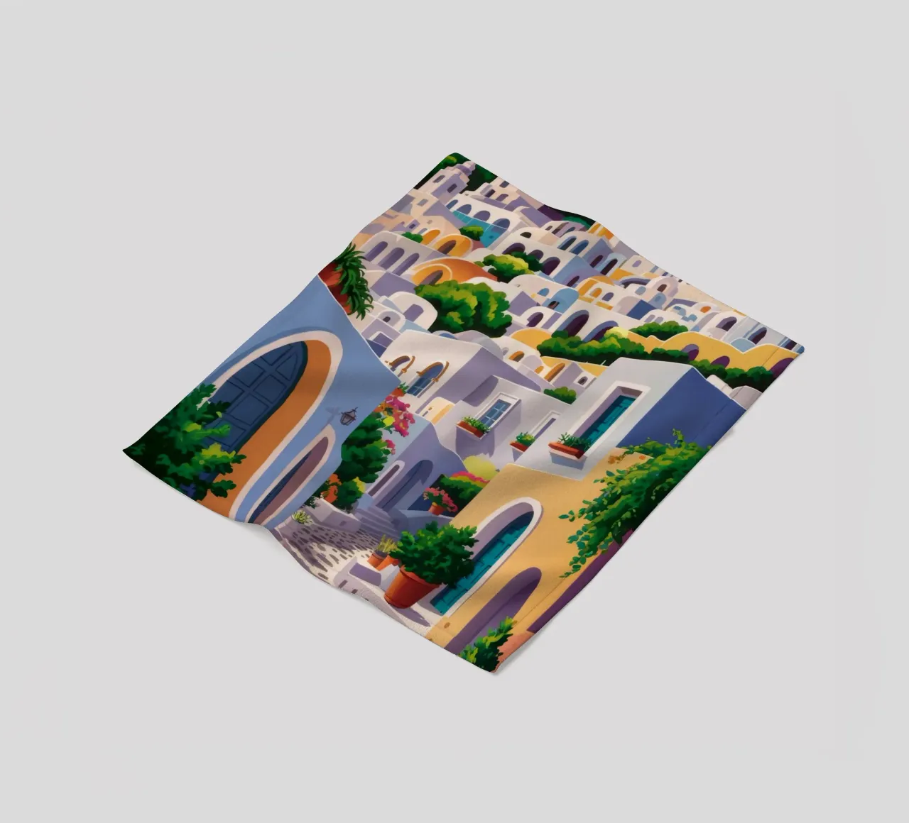 Arched Village Entry fleece blanket by Jasper Rune