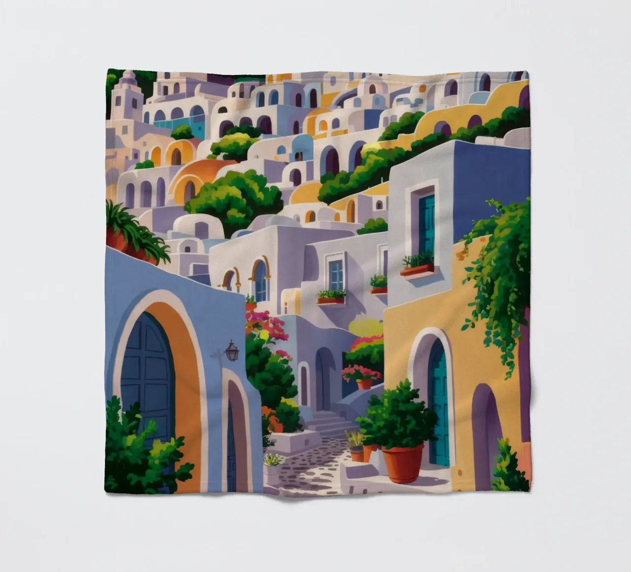 Arched Village Entry fleece blanket by Jasper Rune
