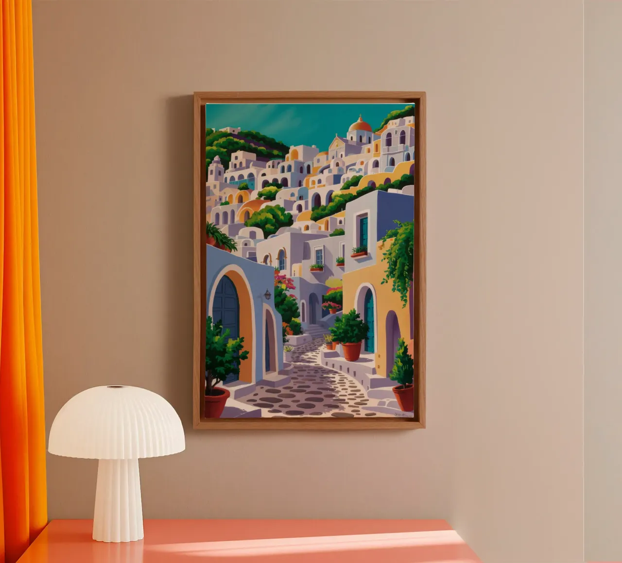 Dorpsingang met bogen canvas met Baklijst van Jasper Rune