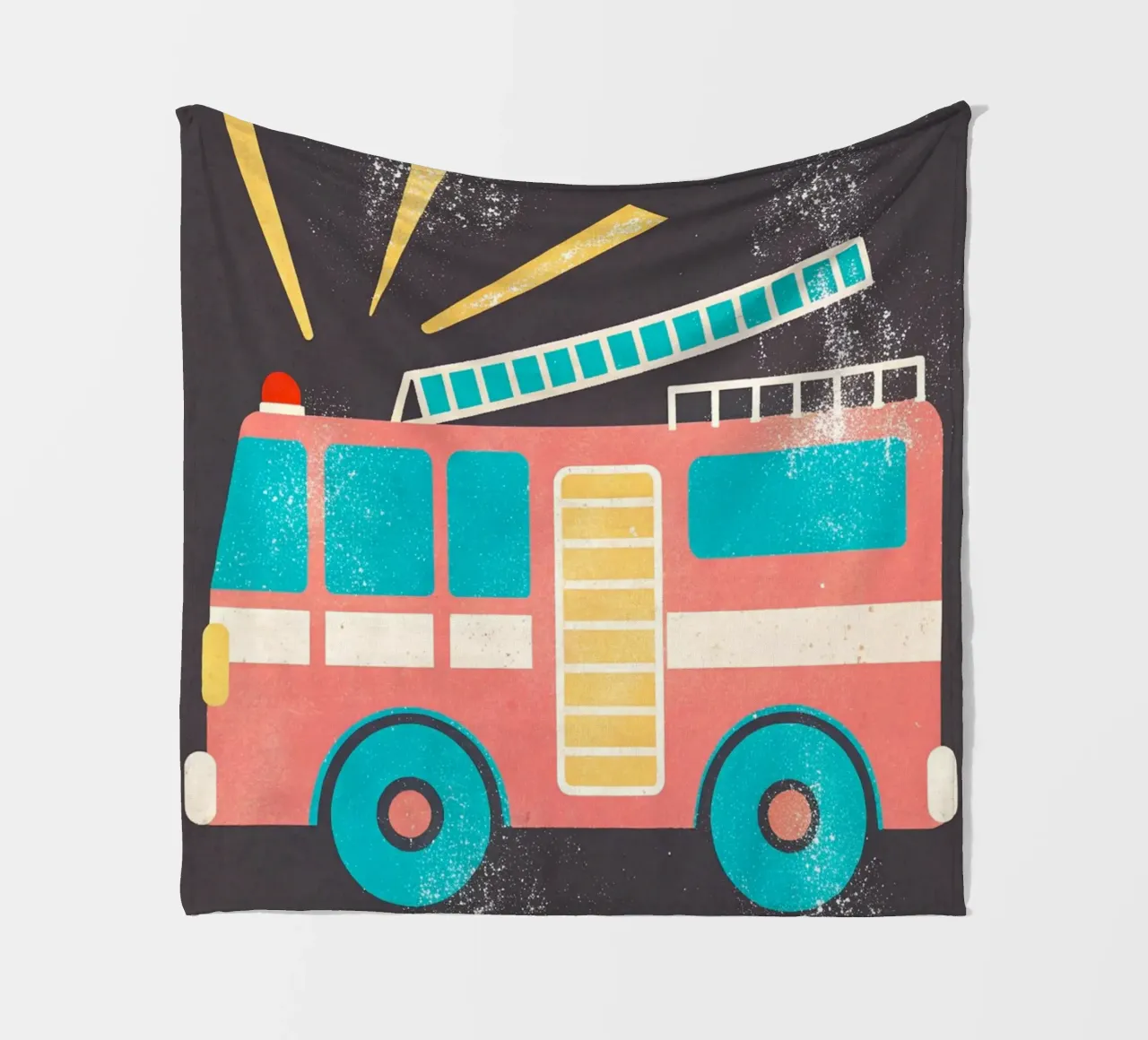 auto dei vigili del fuoco retro coperta in pile da ralliness