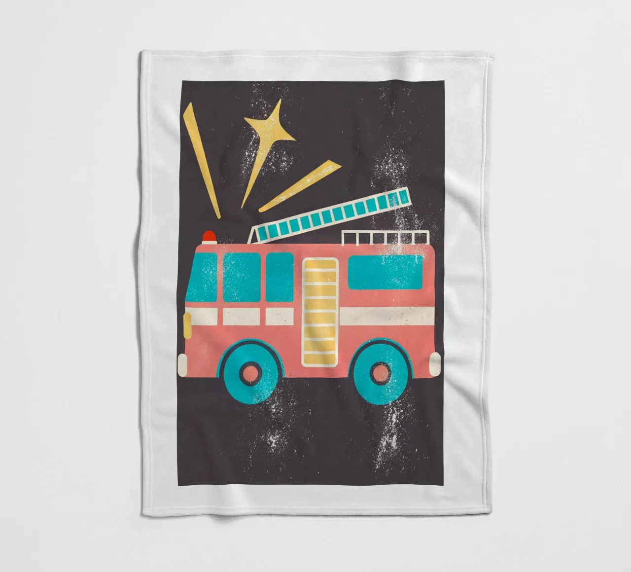 auto dei vigili del fuoco retro coperta in pile da ralliness