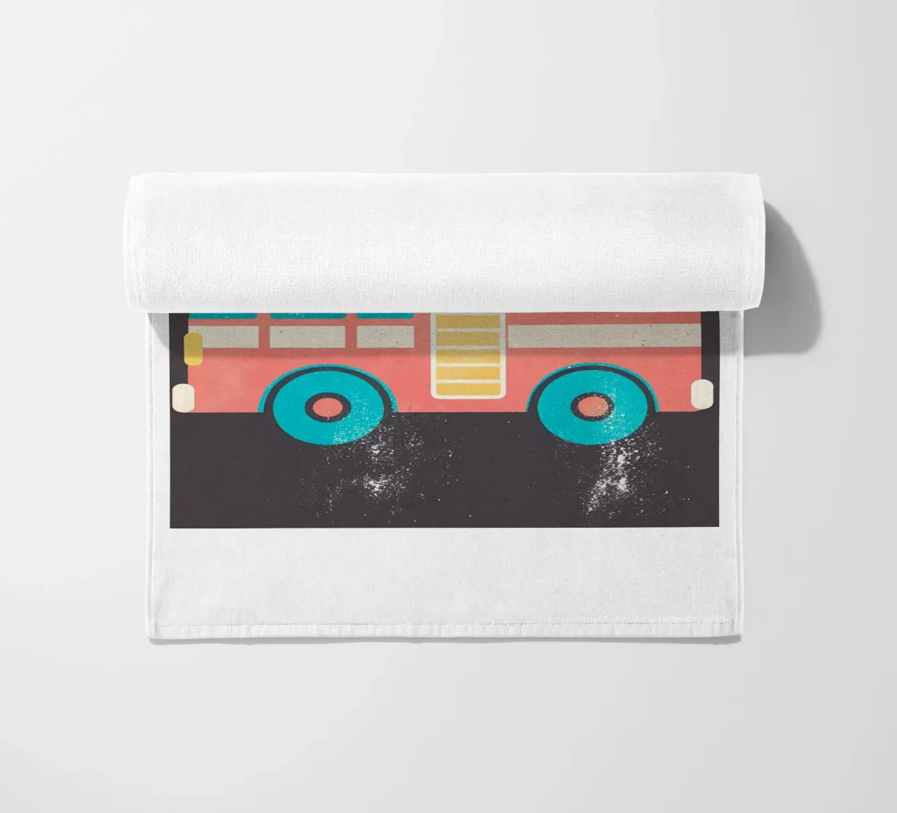 auto dei vigili del fuoco retro telo mare da ralliness