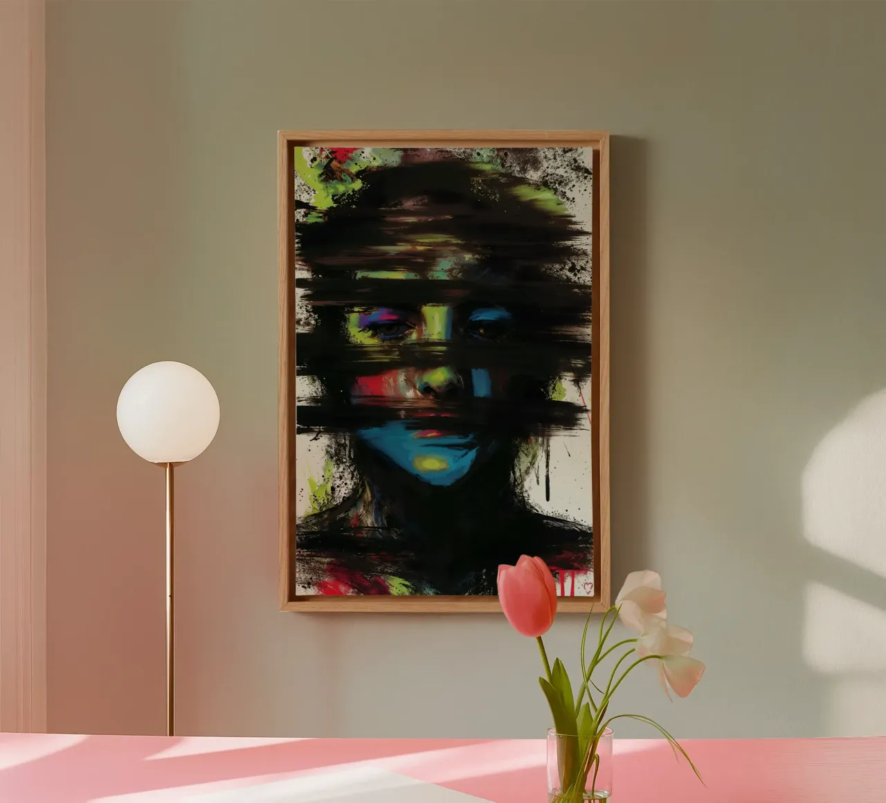 Hidden Layers canvas with Floater frame by KUNSTstück
