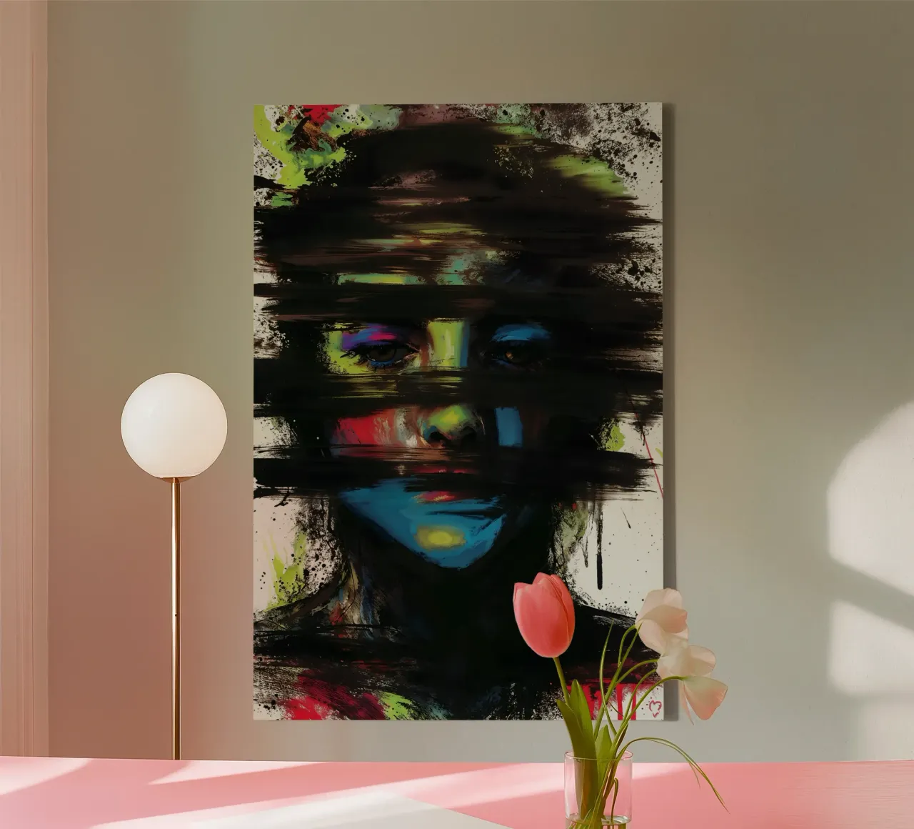 Hidden Layers canvas with Floater frame by KUNSTstück