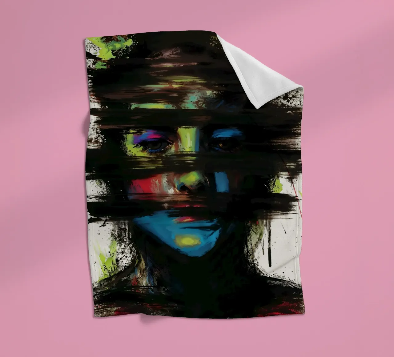 Hidden Layers fleece blanket by KUNSTstück