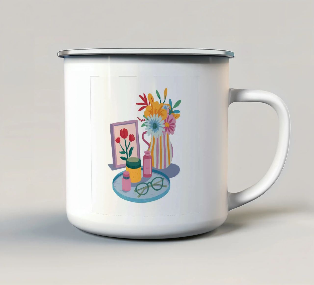 Fiori da scrivania Ancora tazza in smalto da Aurora Muse