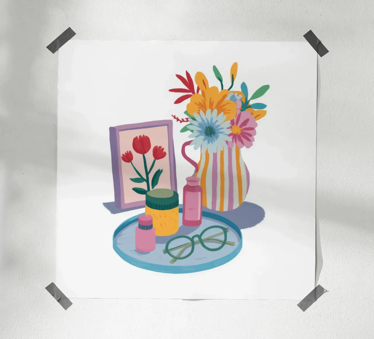 Fiori da scrivania Ancora poster con telaio in plastica da Aurora Muse